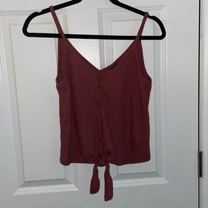 dark burnt auburny tank top